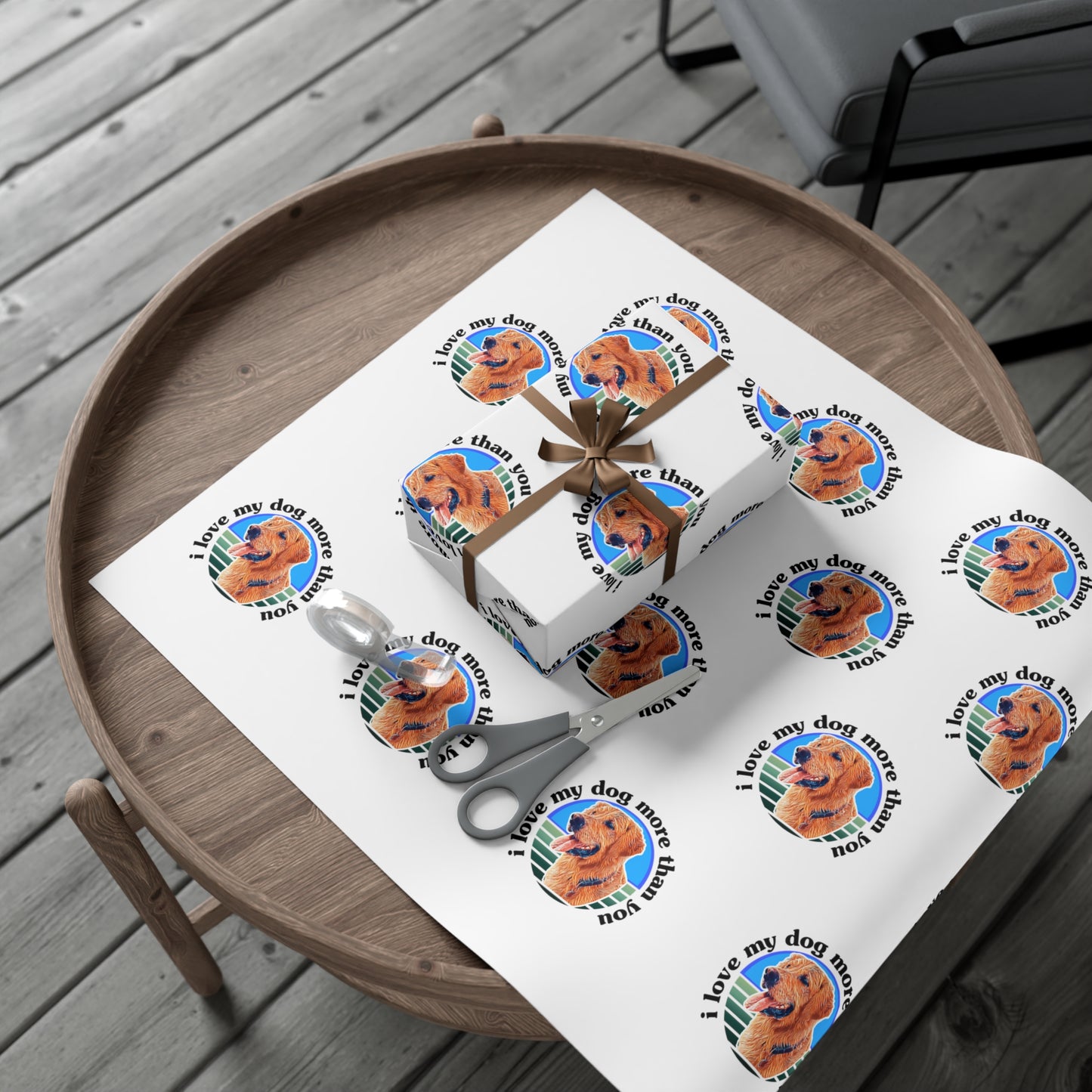 Signature "ilovemydogmorethanyou" Gift Wrapping Paper