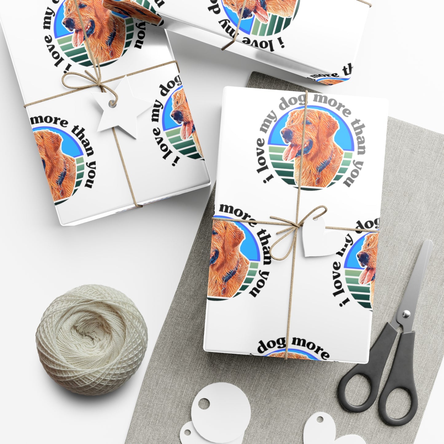 Signature "ilovemydogmorethanyou" Gift Wrapping Paper