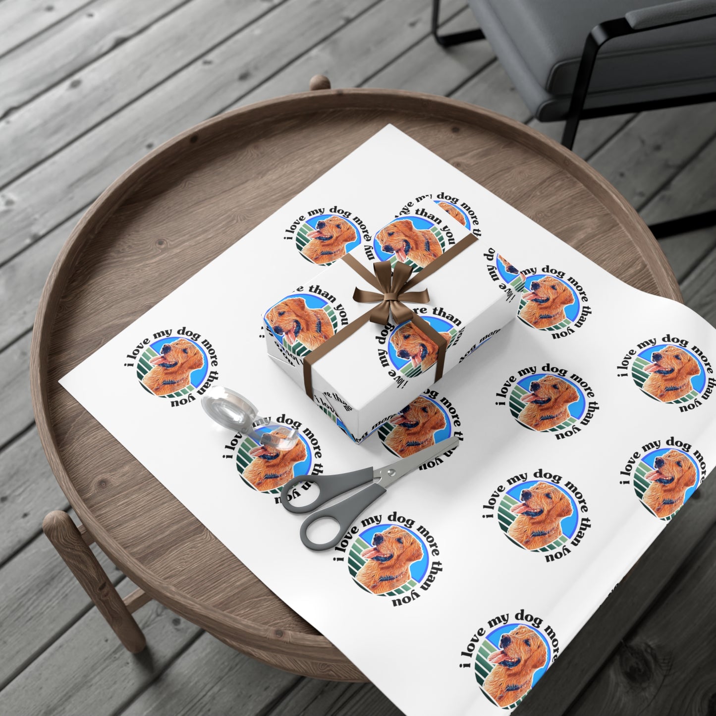 Signature "ilovemydogmorethanyou" Gift Wrapping Paper