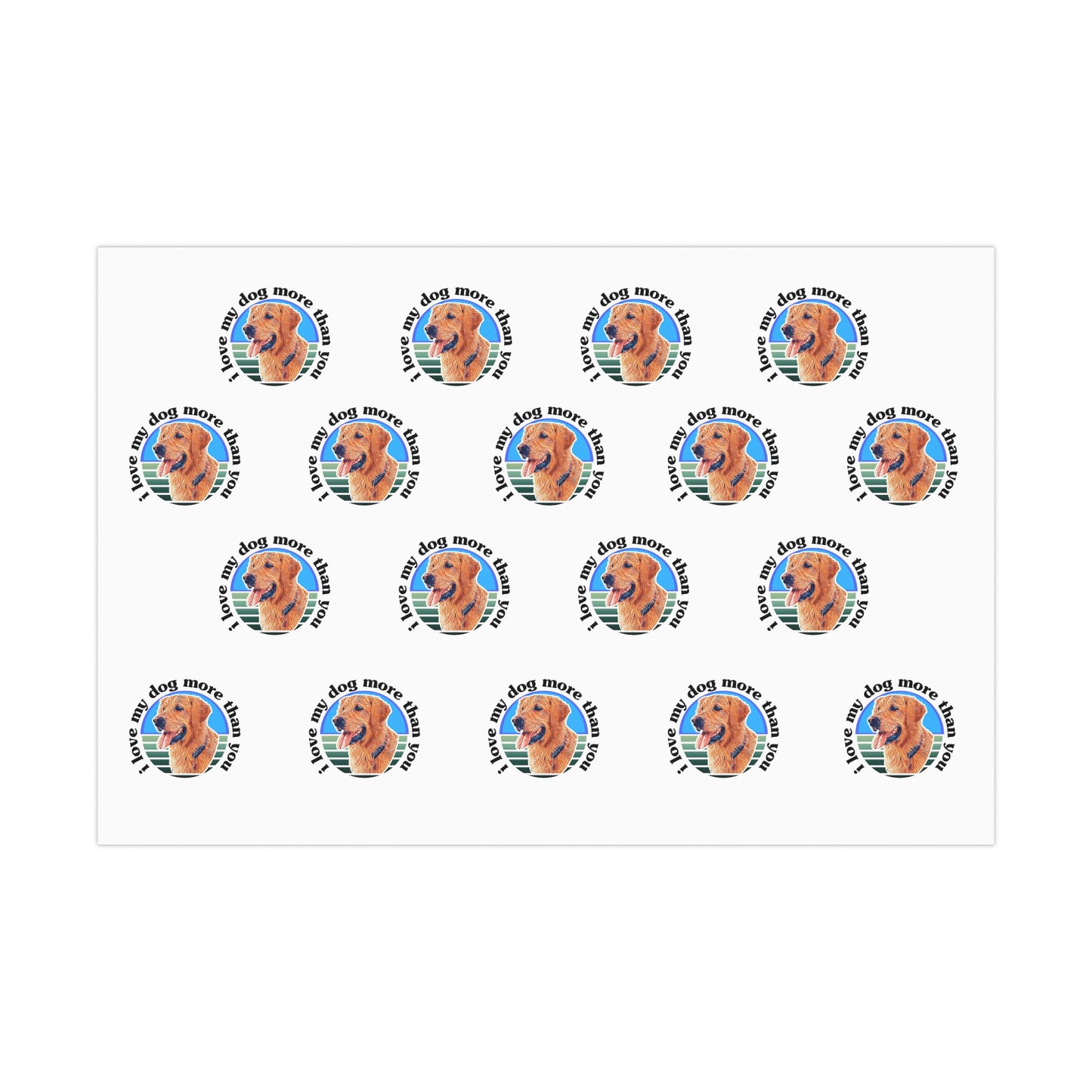Signature "ilovemydogmorethanyou" Gift Wrapping Paper