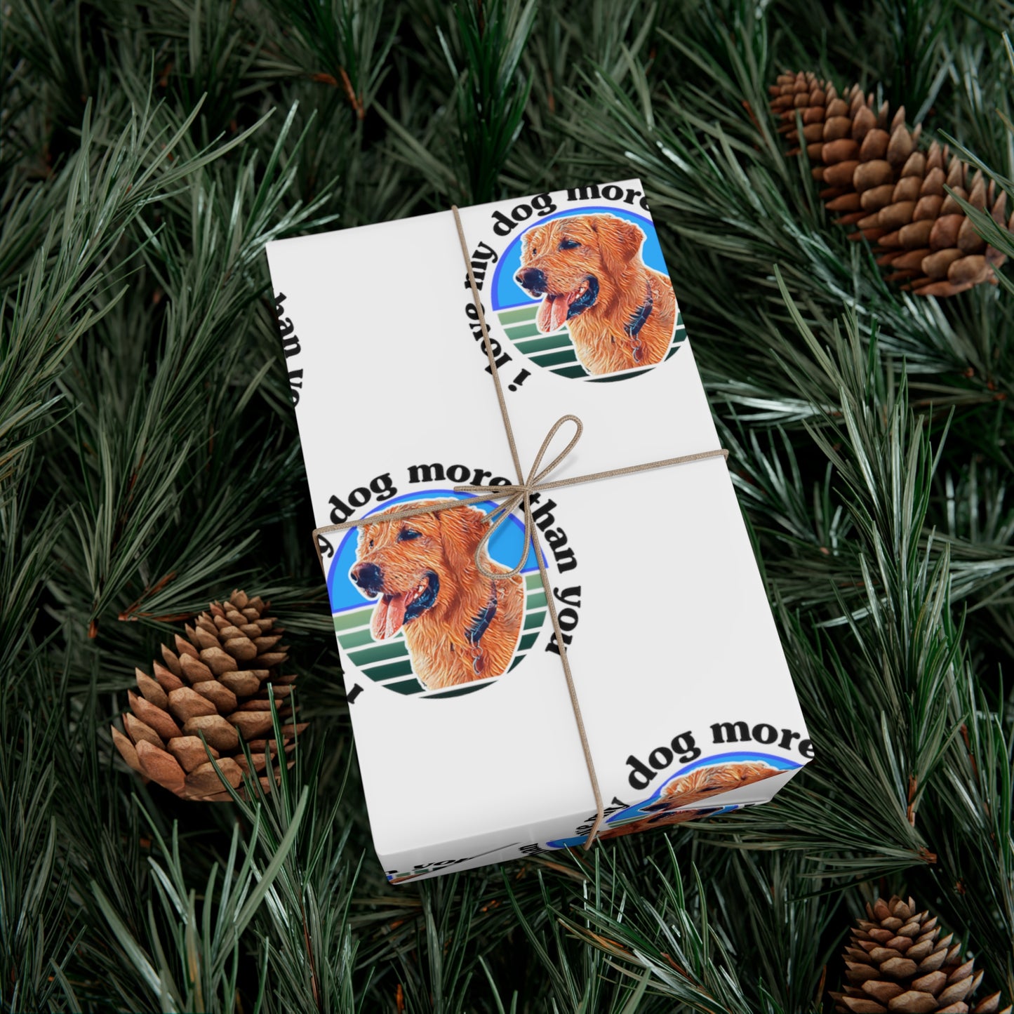 Signature "ilovemydogmorethanyou" Gift Wrapping Paper