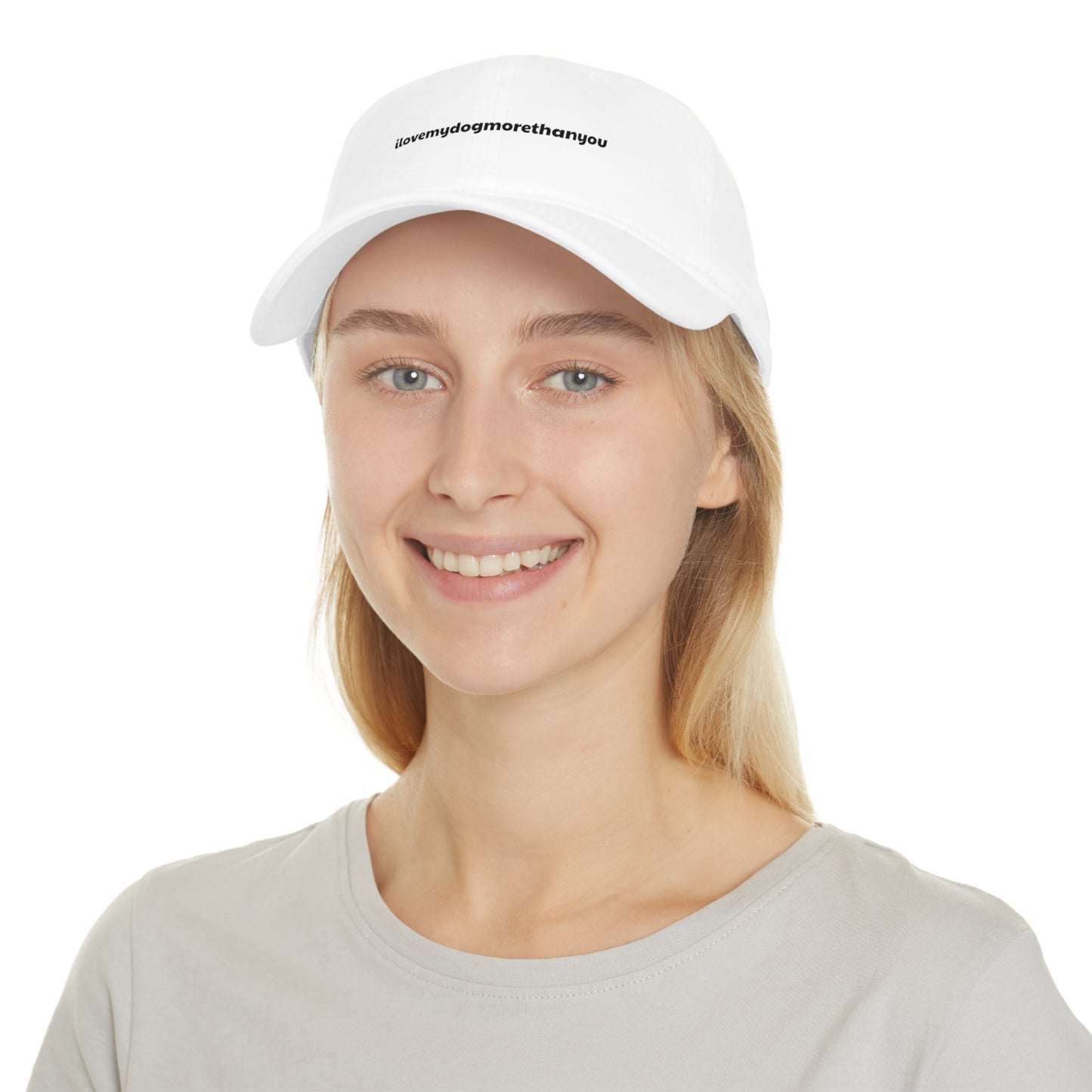 Signature Slogan "ilovemydogmorethanyou" Baseball Cap