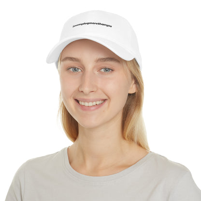 Signature Slogan "ilovemydogmorethanyou" Baseball Cap