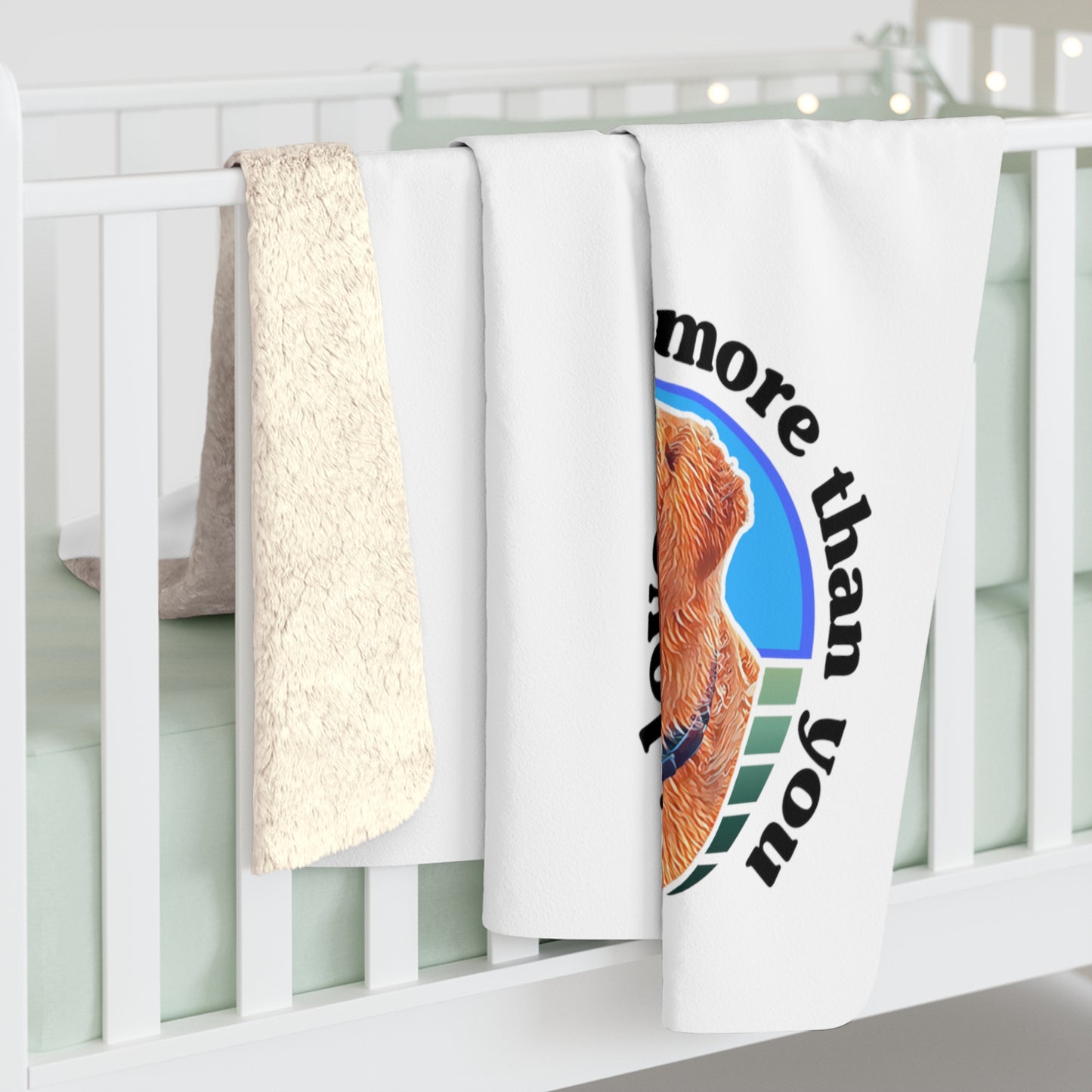 Signature "ilovemydogmorethanyou" Sherpa Fleece Blanket