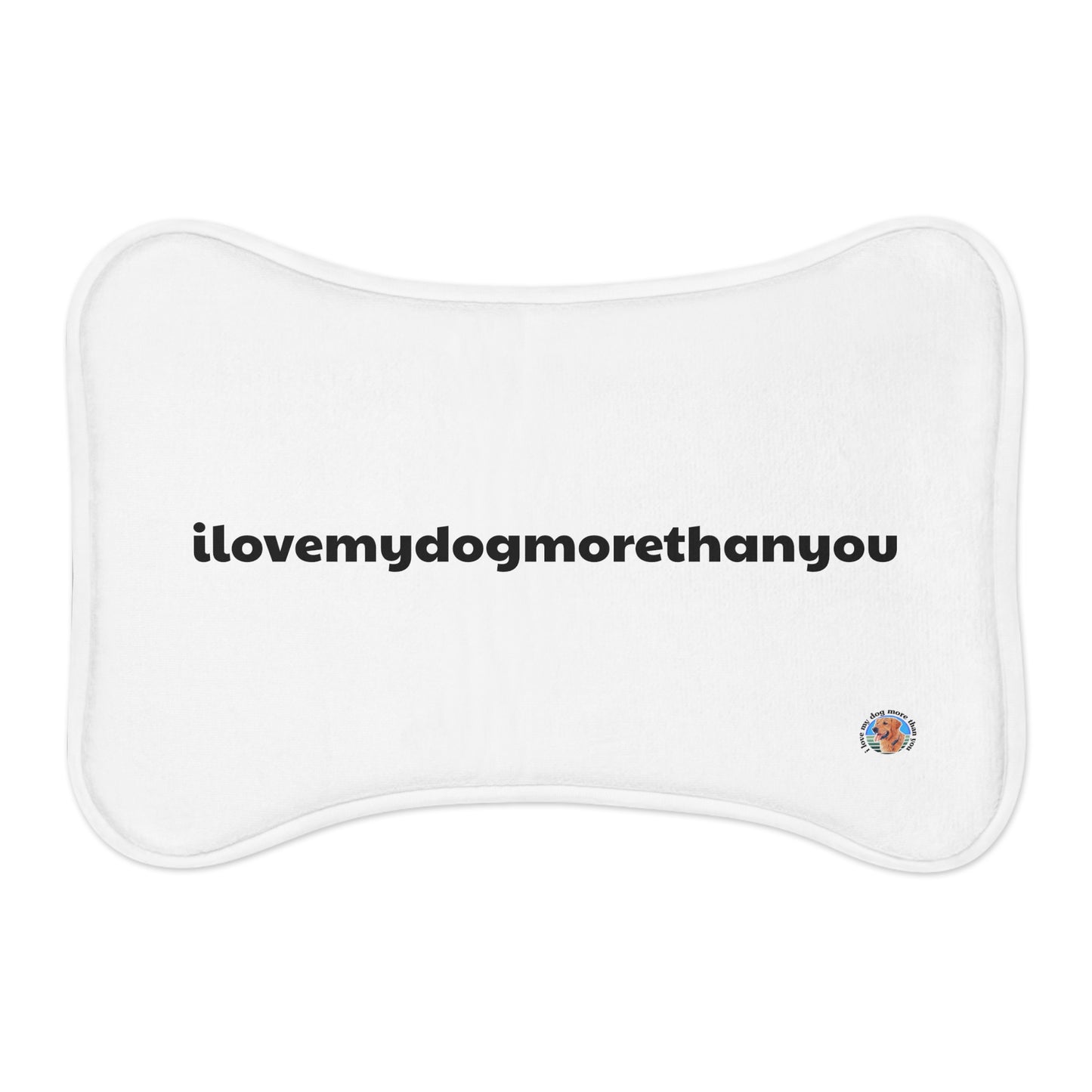 Signature slogan "ilovemydogmorethanyou" Pet Feeding Mat