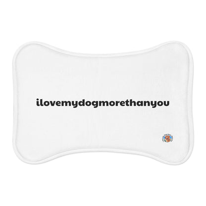 Signature slogan "ilovemydogmorethanyou" Pet Feeding Mat