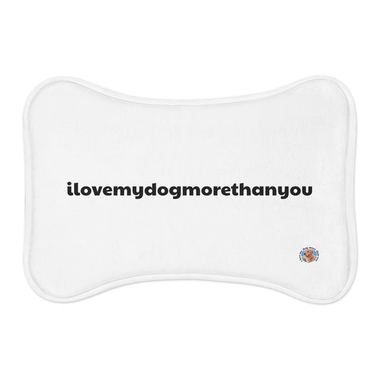 Signature slogan "ilovemydogmorethanyou" Pet Feeding Mat