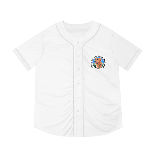 Signature "ilovemydogmorethanyou" Baseball Jersey (AOP)