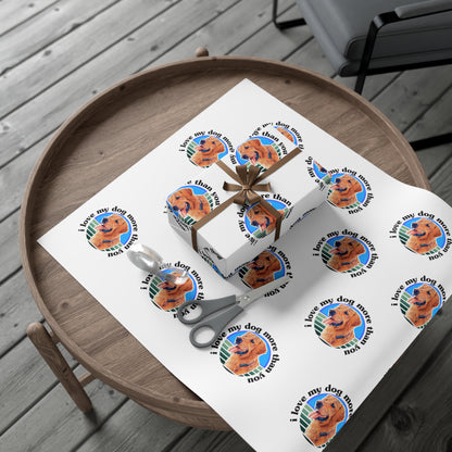Signature "ilovemydogmorethanyou" Gift Wrapping Paper