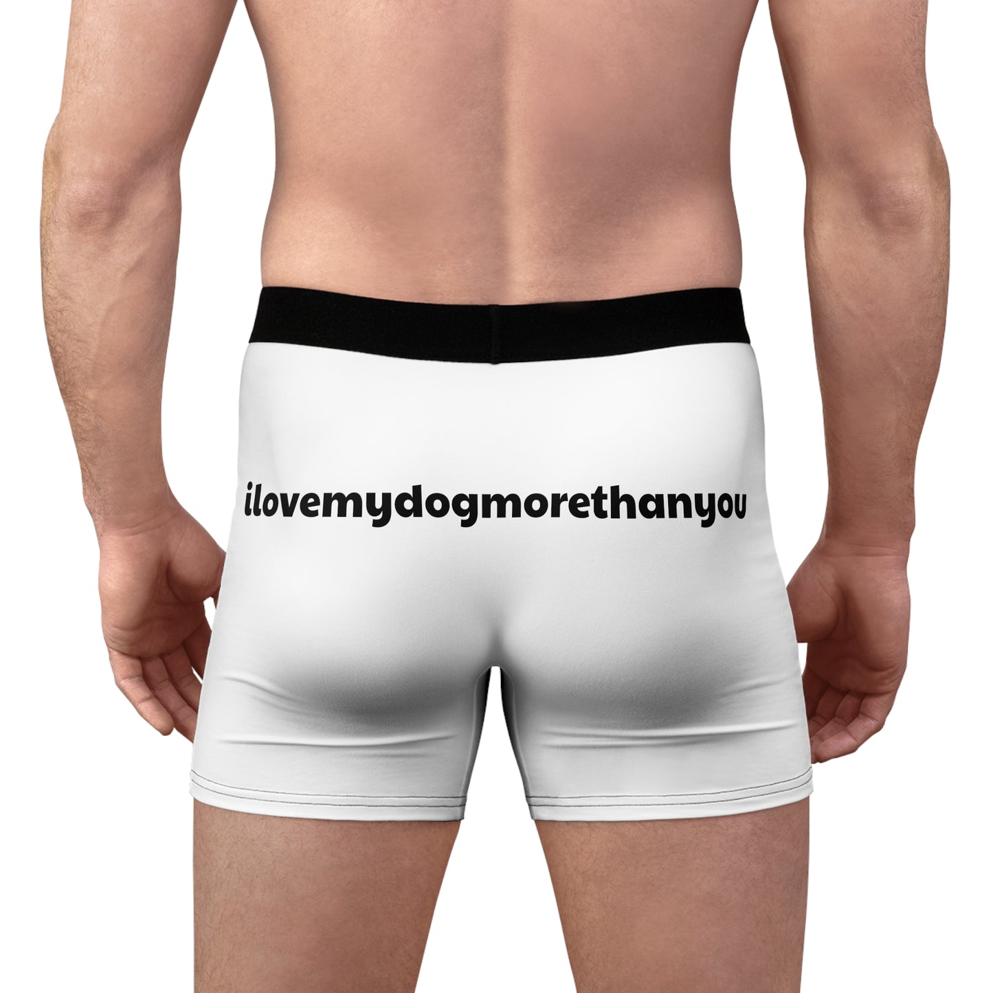 Signature "ilovemydogmorethanyou" Men's Boxer Briefs (AOP)