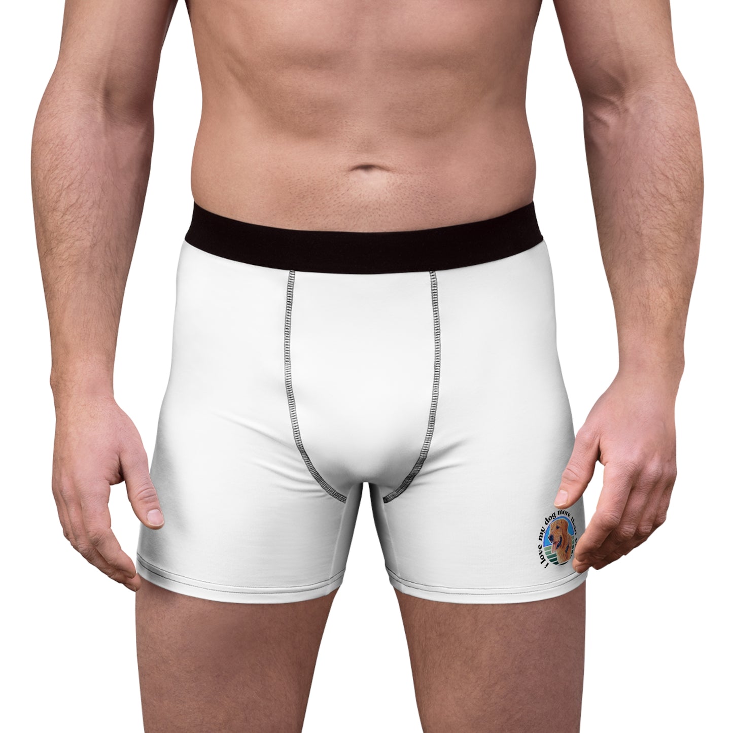 Signature "ilovemydogmorethanyou" Men's Boxer Briefs (AOP)