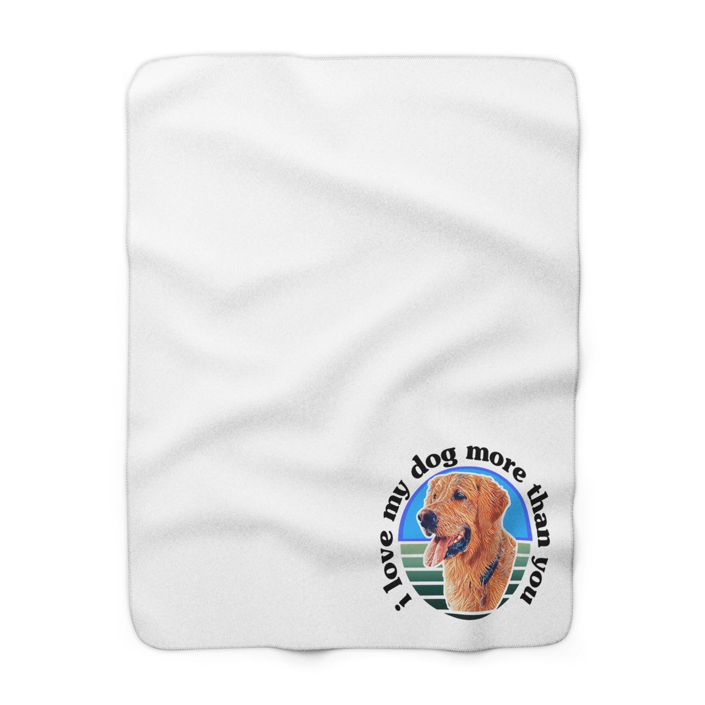 Signature "ilovemydogmorethanyou" Sherpa Fleece Blanket