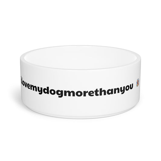 EXCLUSIVE + SIGNATURE "ilovemydogmorethanyou" Pet Bowl