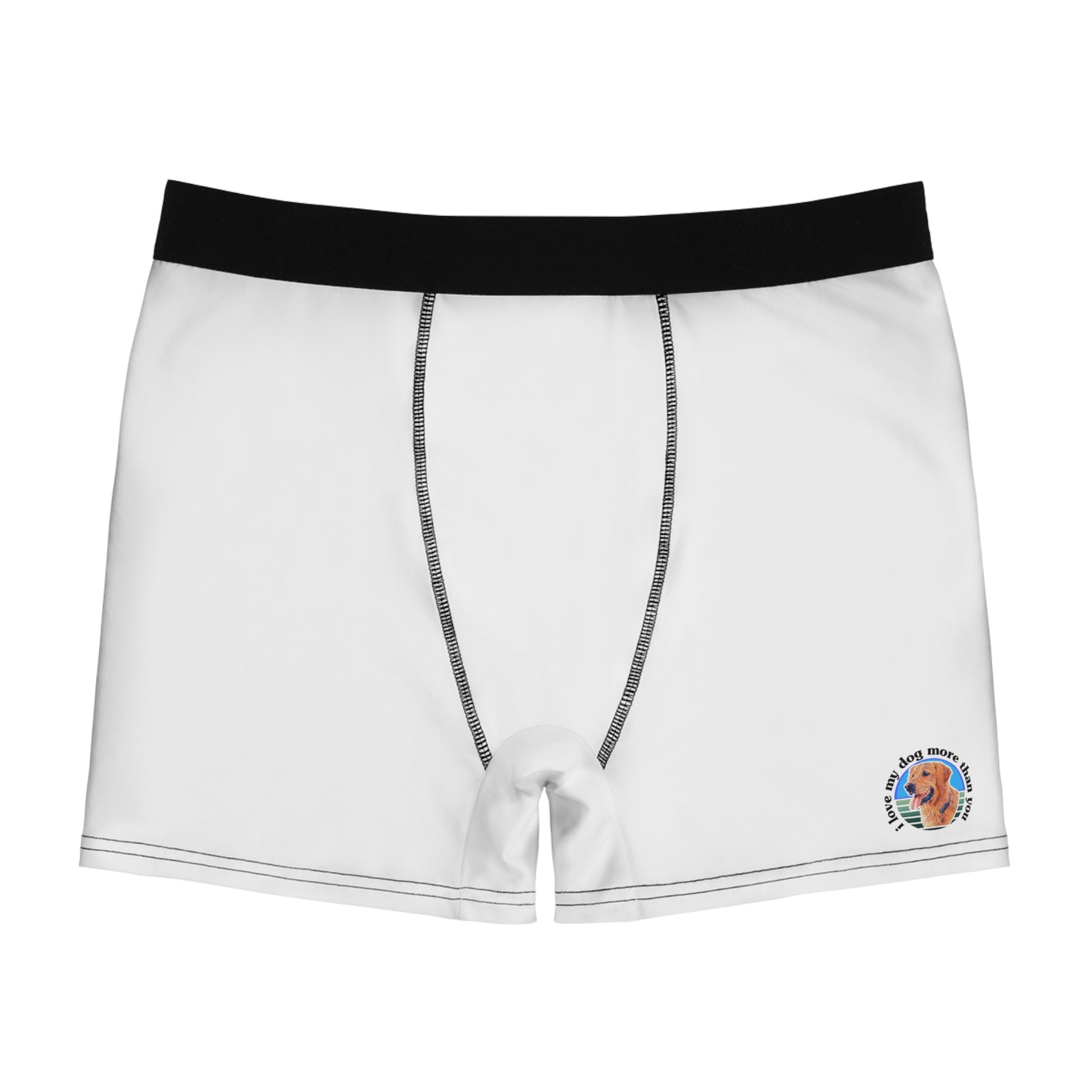 Signature "ilovemydogmorethanyou" Men's Boxer Briefs (AOP)