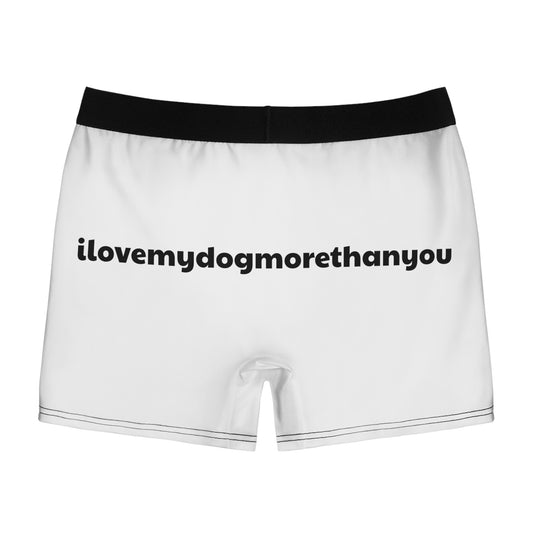 Signature "ilovemydogmorethanyou" Men's Boxer Briefs (AOP)