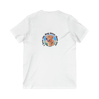 Signature "ilovemydogmorethanyou" Short Sleeve V-Neck Tee